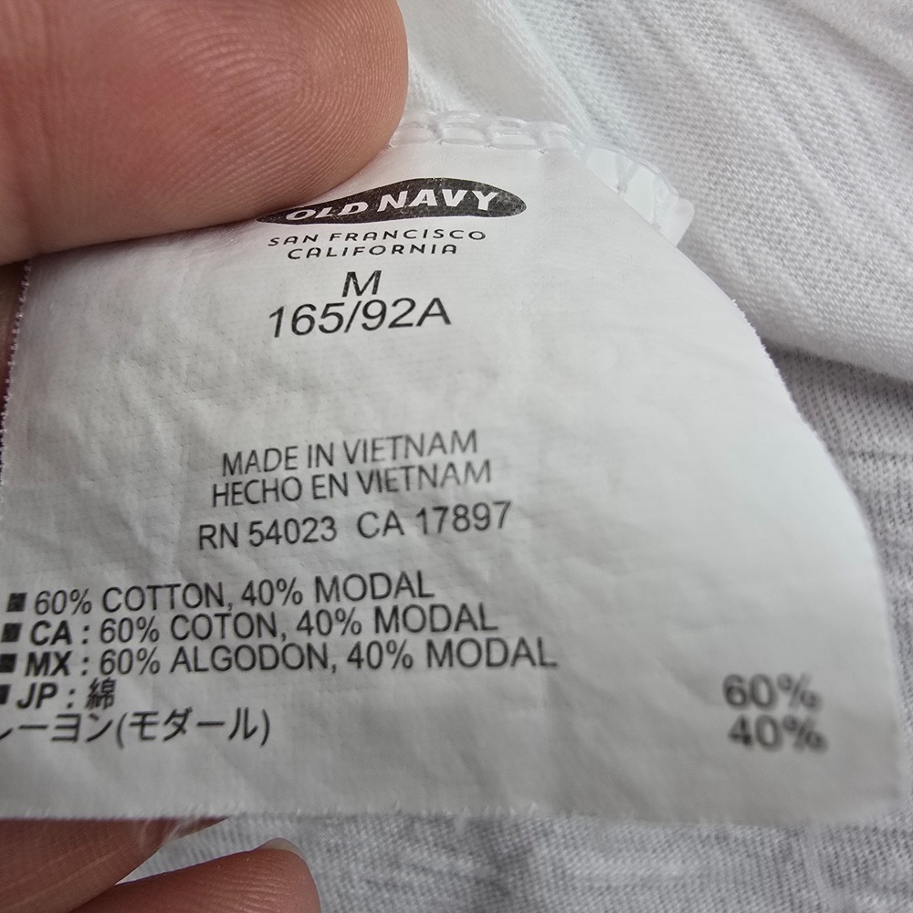 Old Navy T-Shirt Top Womens Medium White Holy Chic Print Everyday Wear Crew Neck - Picture 6 of 7